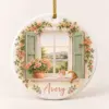 New Home Window Personalized Round Ornament — main illustrative mockup